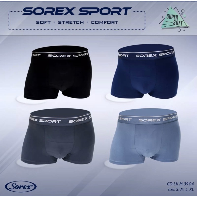 CD Boxer Laki Laki | Celana Dalam Boxer Pria SOREX Man Sport 3904 isi 2 pcs