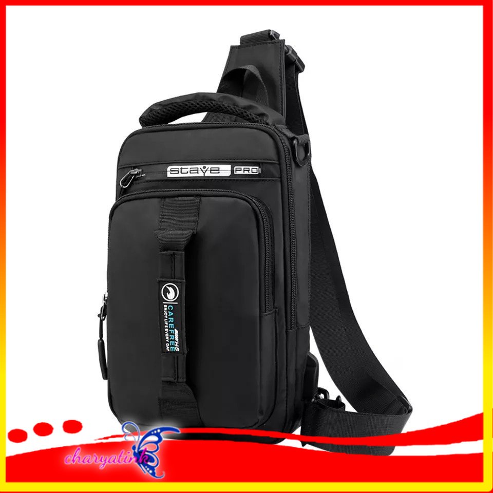 Charyatink - Waistbag pria Selempang 3in1 Multifungsi Bisa Selempang, Ransel, Waistbag TerBest Seller