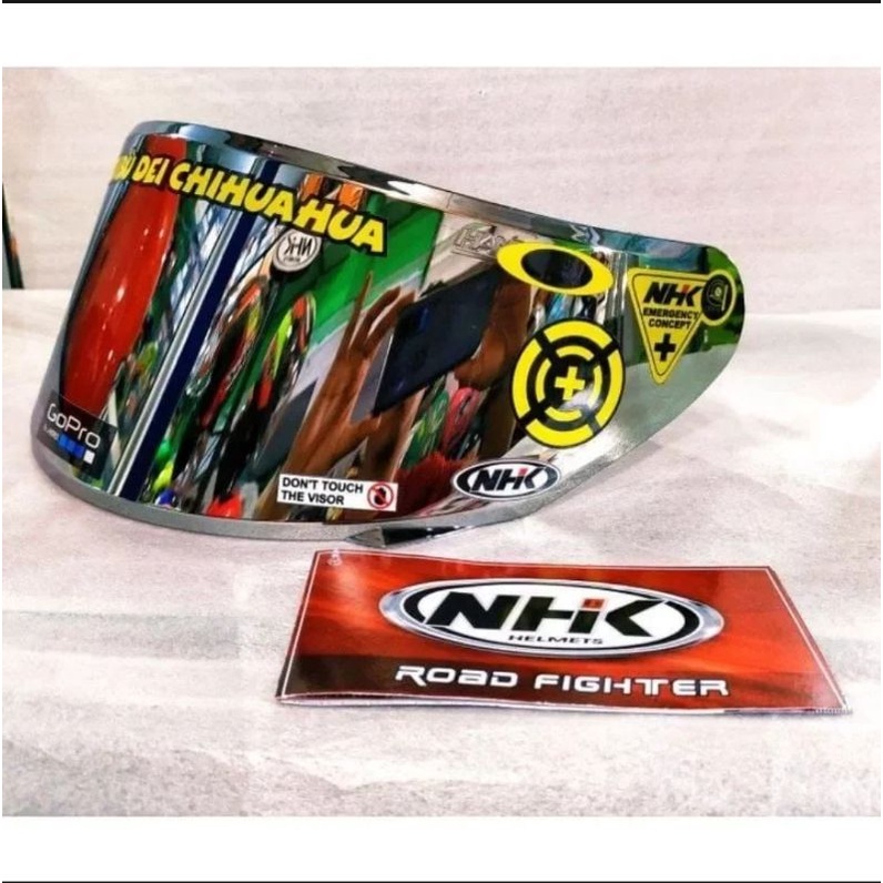 Flat Visor + TOPost dan talang air NHK RX9 GM racepro Kaca helm NHK Rx9