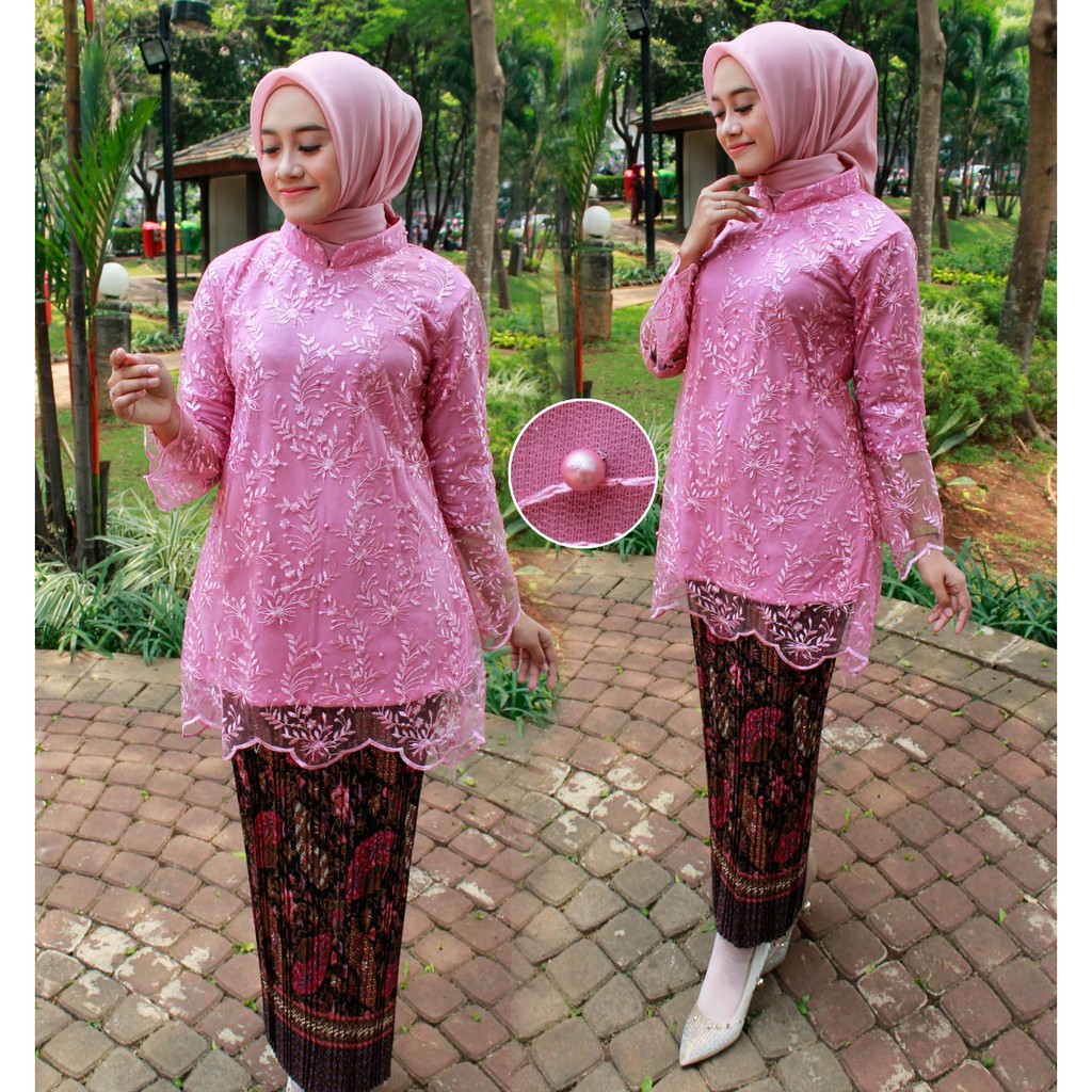 set kebaya tille shanghai berkualitas