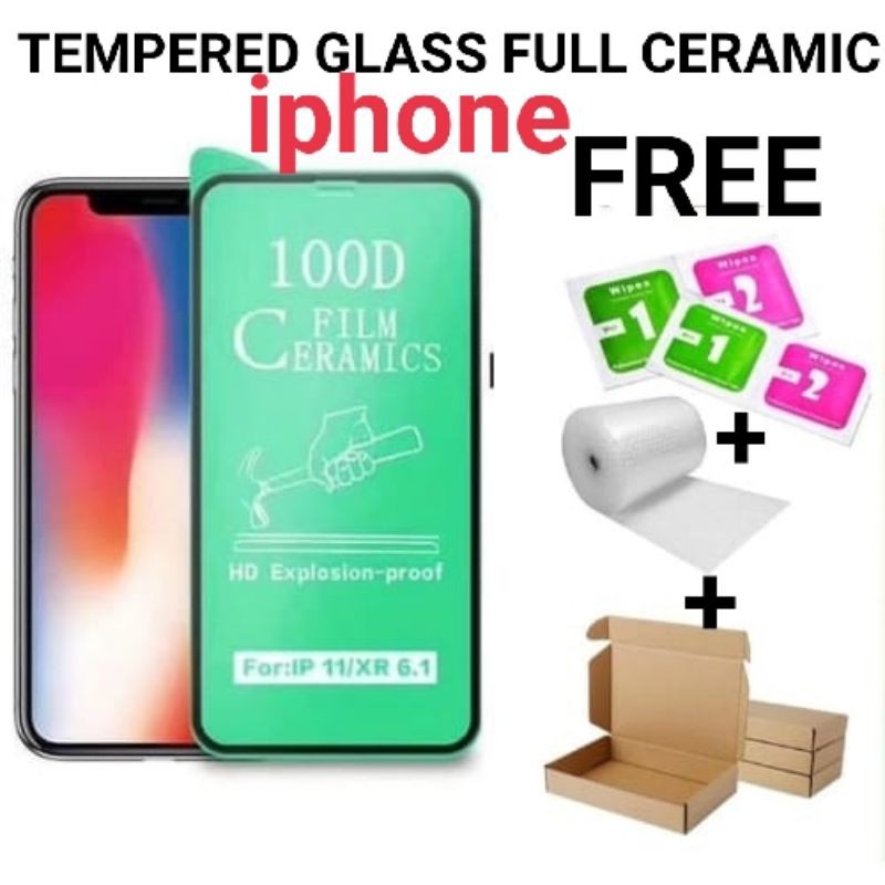 Tempered Glass Ceramic Full Iphone 6/6s/6G/6+/6s+/7/8/X/Xs/Xr/Xs Max/11/11pro/11pro max/SE 2020