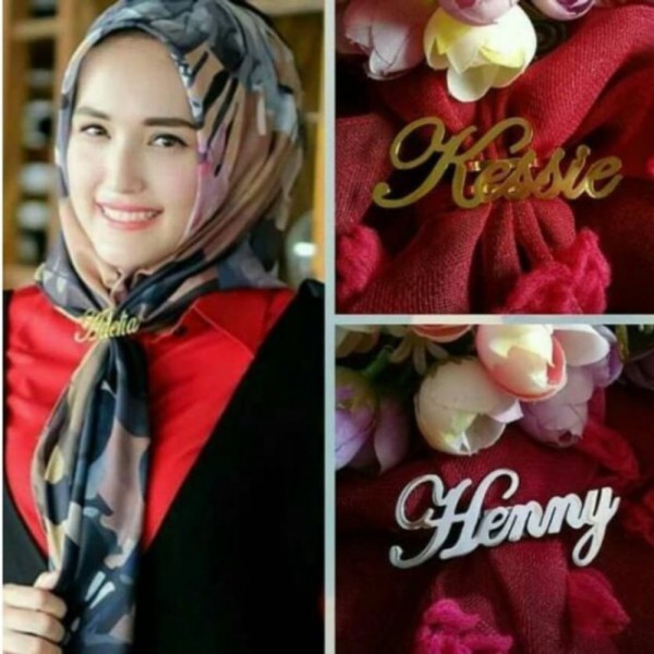 Peniti Bros Jilbab Kerudung Nama Custom Nama Sendiri