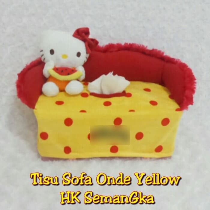 Tempat kotak box tissue tissu tisu mobil kuning hk hellokitty hello kitty