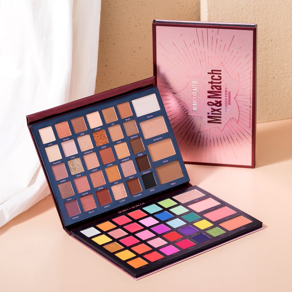 Beauty Glazed Eyeshadow MIX And MATCH 68 Color Include Contour Blush Palette Eyeshadow Glitter Beauty Glazed Eyeshadow Beauty Glazed Eyeshadow Palette Beauty Glazed Eyeshadow Palete Beauty Glazed