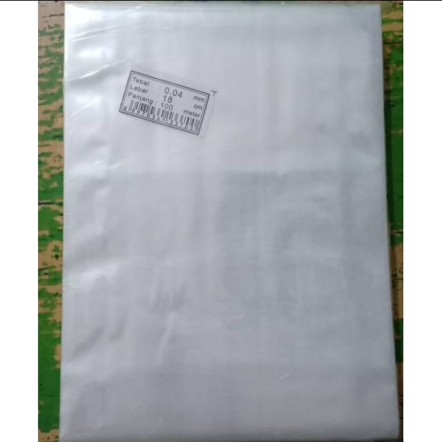 

Plastik PP Roll tebal 0.04 lebar 15 s/d 18cm