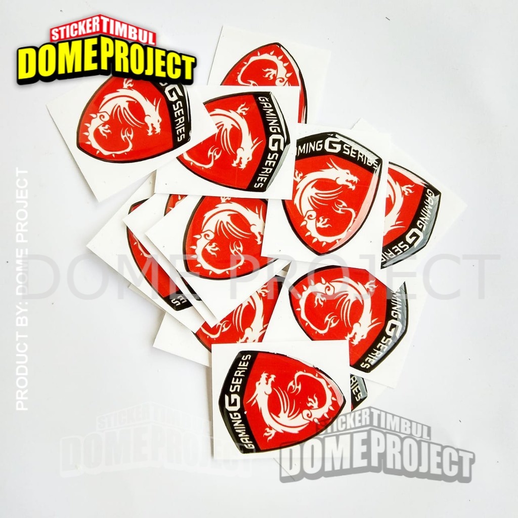 EMBLEM MSI GAMING EMBLEM STIKER RESIN LENTUR AKESORIS KOMPUTER GAMING STIKER KOMPUTER STIKER LAPTOP