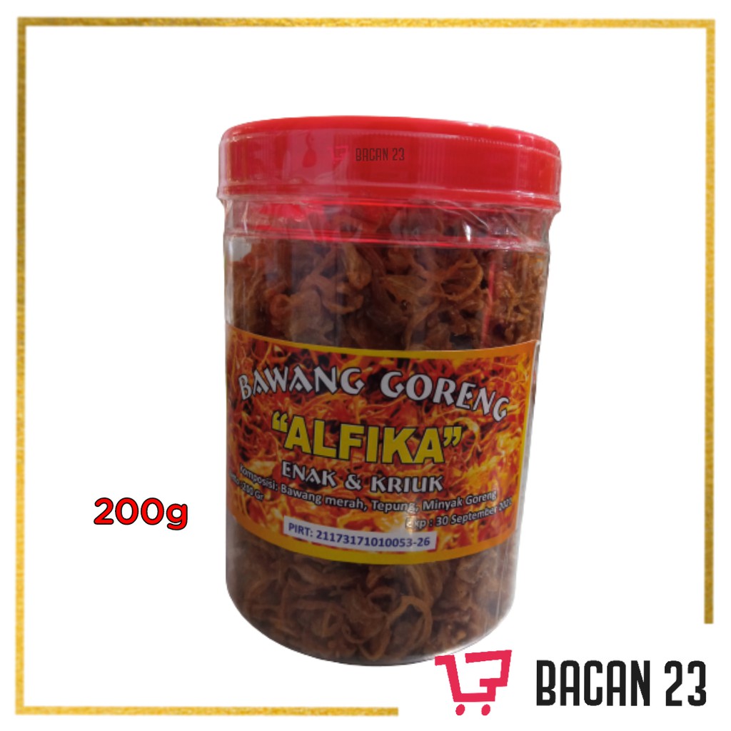 Bawang Goreng Alfika( 200 gr ) / Bawang Goreng Khas Makassar / Bacan 23 - Bacan23