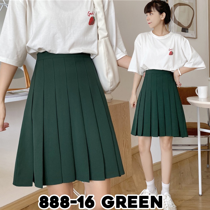 KARAKOREA 888 Tennis Midi Skirt/ Rok Midi/Korean Pleated Skirt/Rok Lipit Lisa/Rok Autumn/Rok Korea Skirt/Rok tennis