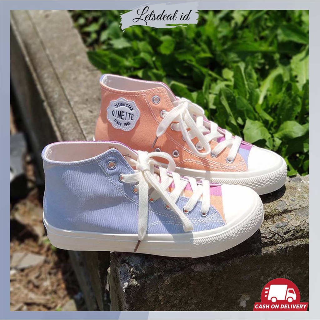 COD New Item Sepatu Kanvas Unik Sepatu Import Sneakers Kanvas Berubah Warna Sinar Matahari UV Light