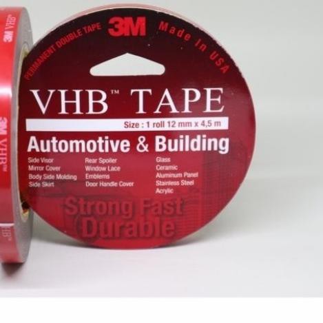 

✫ Double tape 3M VHB tipe 12mmx4,5M Lem Talang air mobil Original 3M ✽