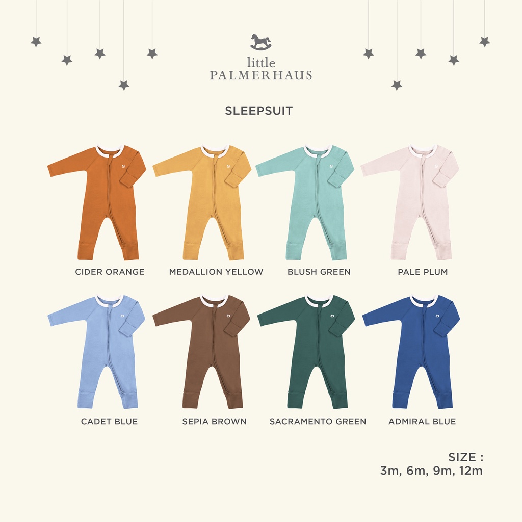 Little Palmerhaus - Sleepsuit Retro / Pakaian Tidur Bayi Anak (0-12 Bulan)