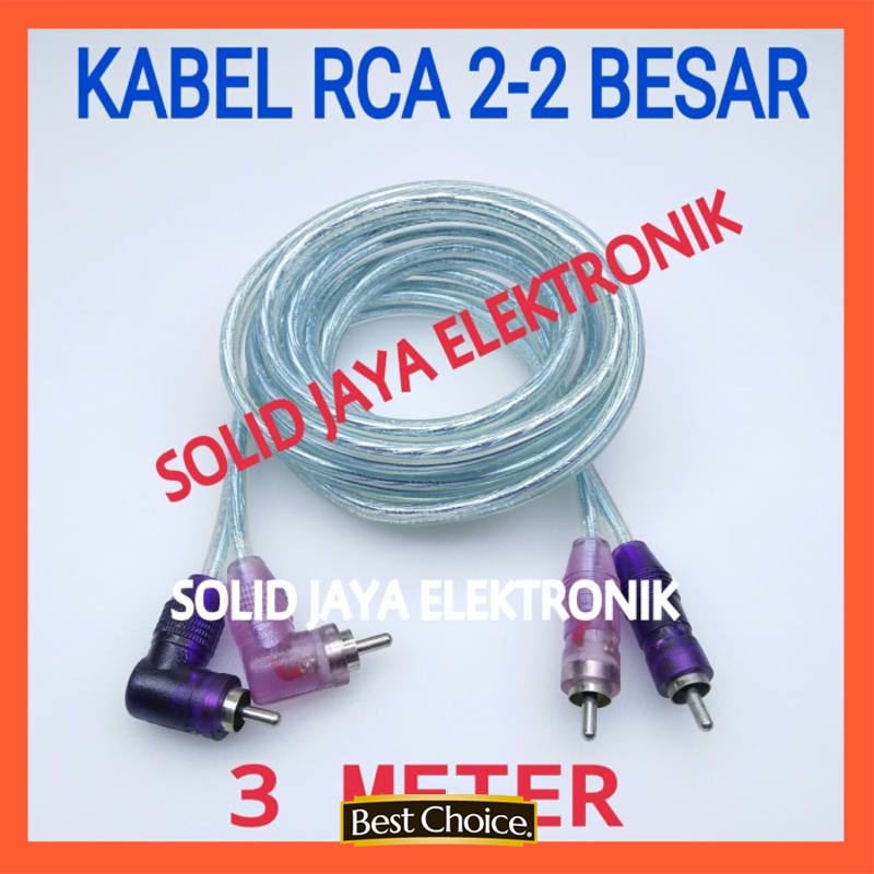 KABEL RCA 2-2 3 M BAGUS KABEL RCA 3 METER 2-2 KABEL AUDIO RCA JEK L