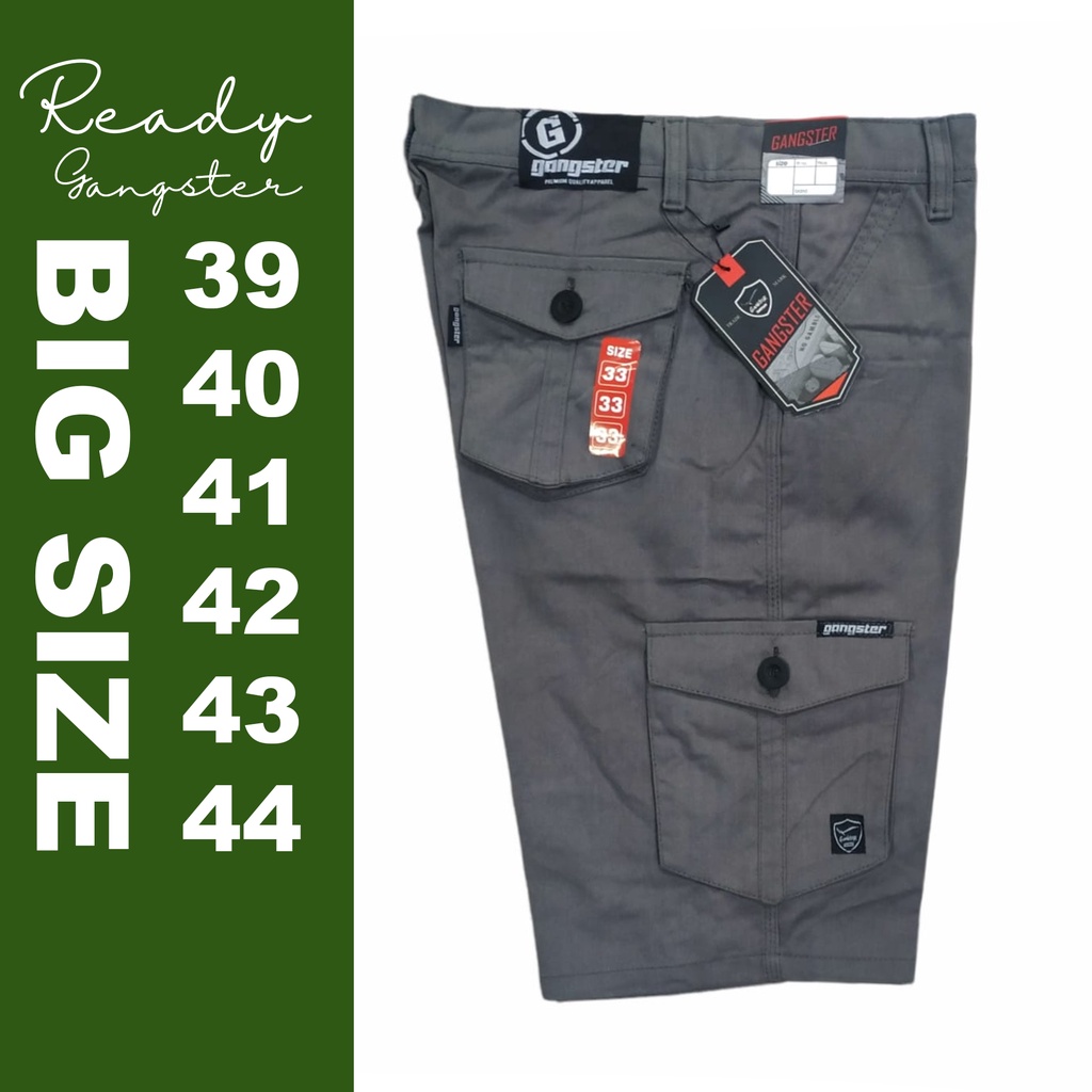 Celana Pendek Cargo Kargo Pria Gunung Casual Bahan Melar Big Size Jumbo