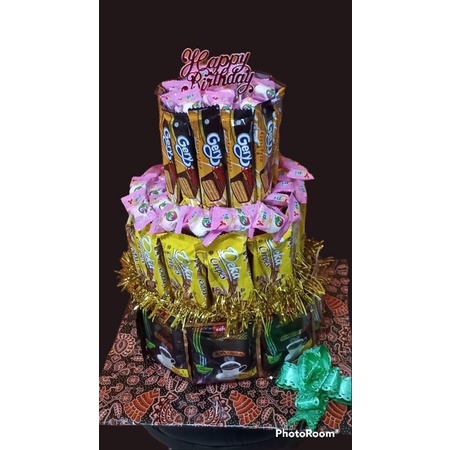 KUE TART FULL SNACK ( Kue ulang tahun )   – FREE KARTU UCAPAN