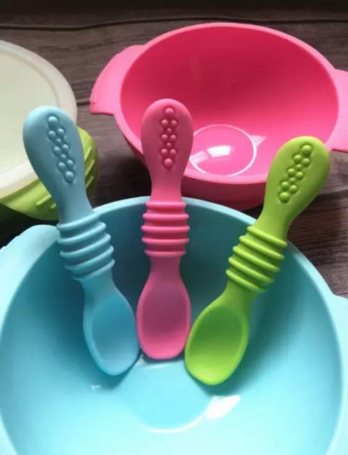 LZ.D1 Sendok makan bayi lentur imut2