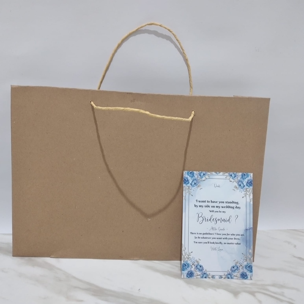 

(Ready Stock) Paperbag Large Kraft With Card Bridesmaid 2