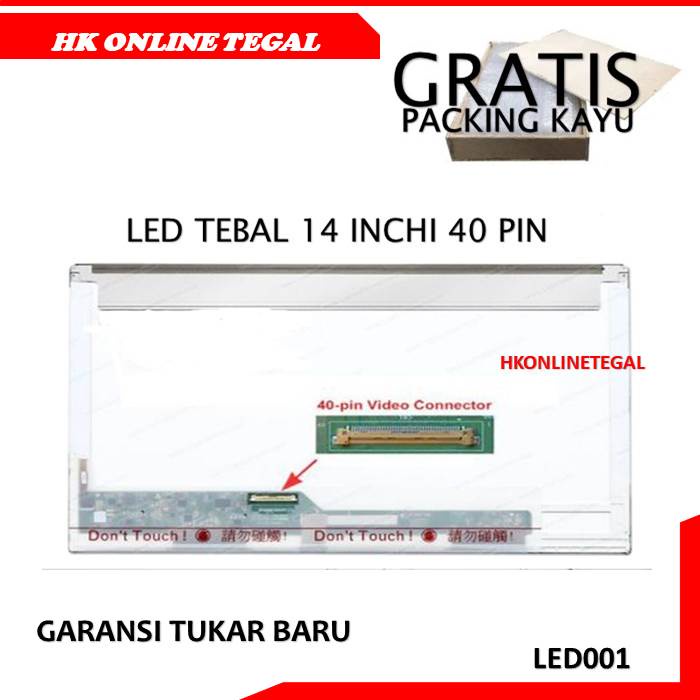 Layar LCD LED Laptop Acer 14 Inch Tebal 40 Pin Original