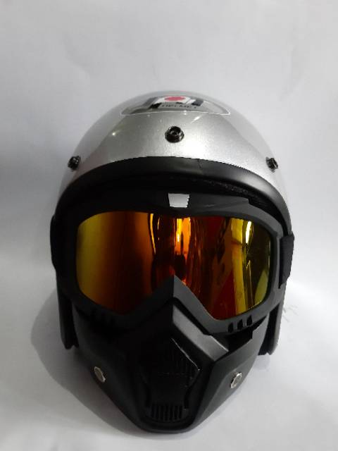 HelmBOGO JPN ARC SILVER DENGAN GOGGLES MASK