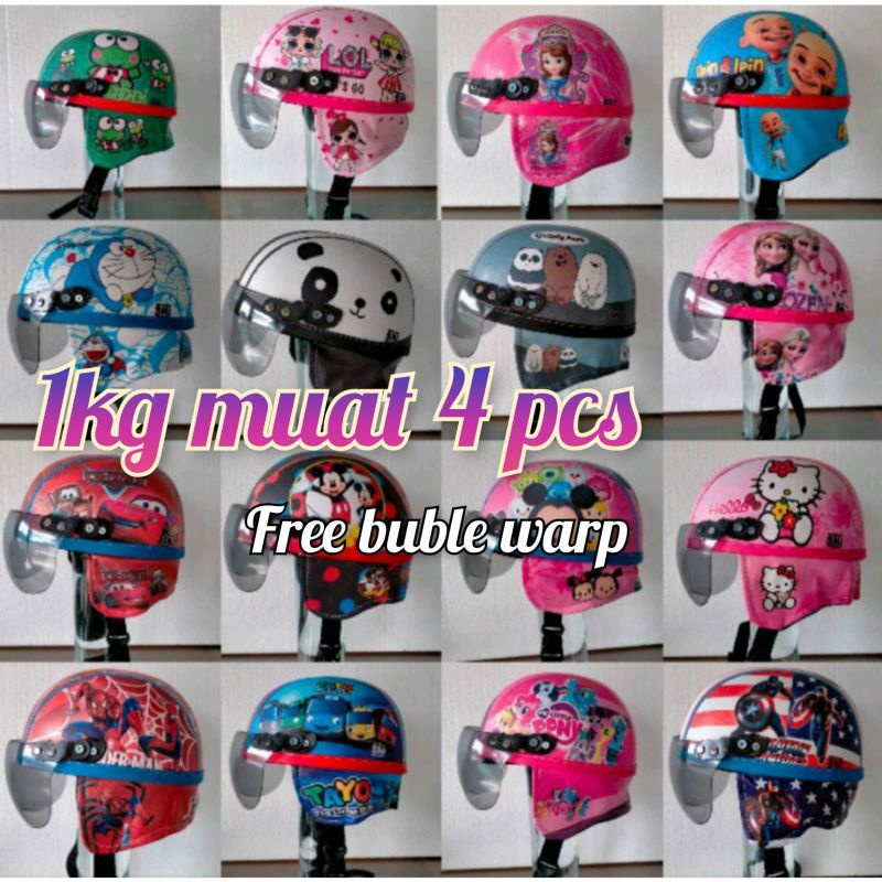 Helm Anak Upin ipin 1-3tahunan