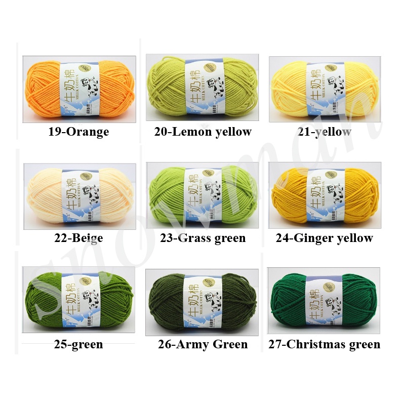 50g Benang rajut katun impor big ply/5ply milk cotton yarn crochet yarn