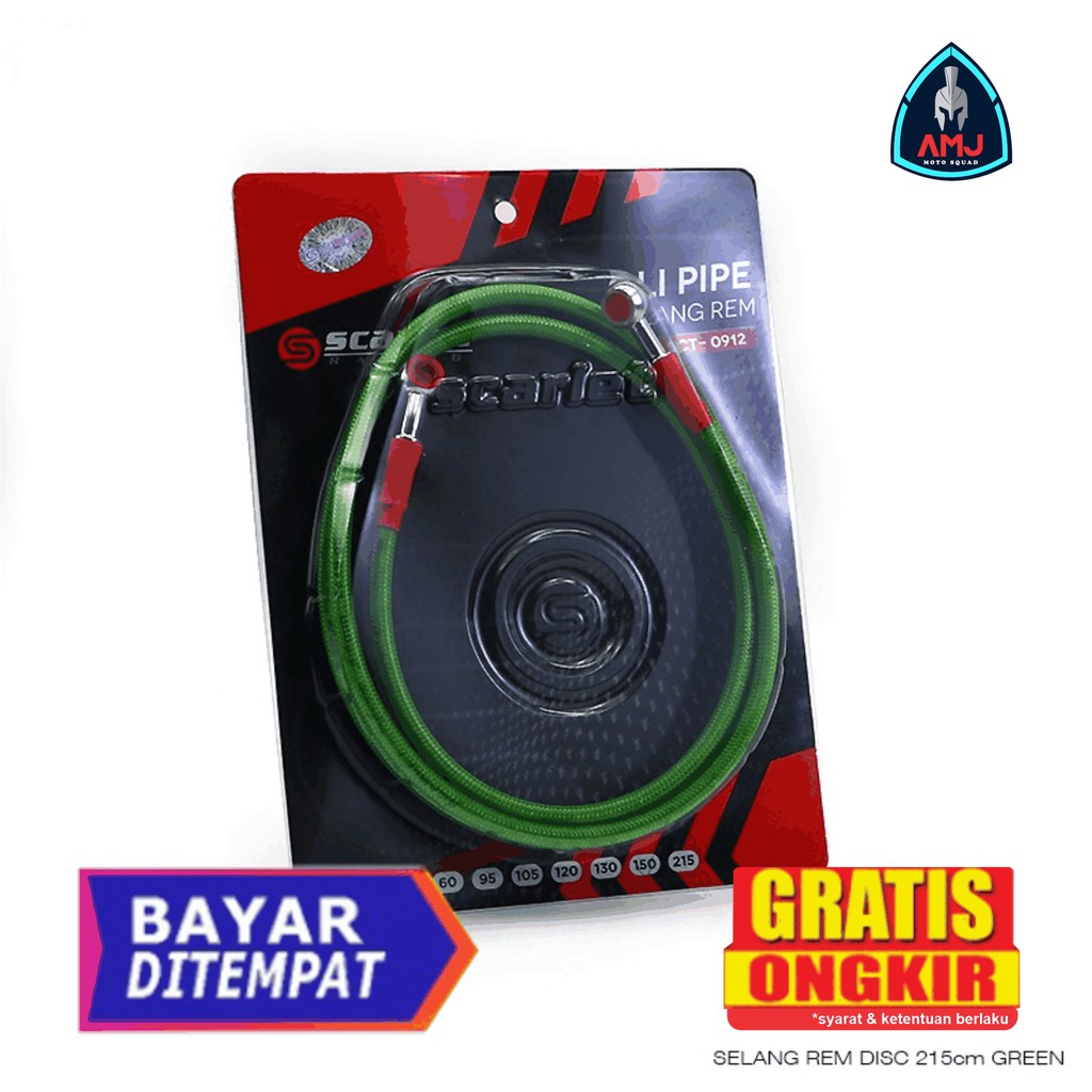 Kabel Selang Rem Motor Ukuran 215 Cm selang rem depan , selang rem , selang rem variasi , rem depan