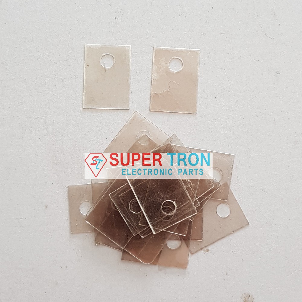 Mica Isolator Transistor Kecil 18x13mm 10pcs