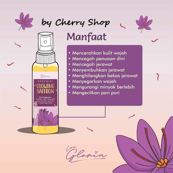 [BUY 3 GET 1 GIFT] [DIST.RESMI] Cherry Shop 100ml FACE SPRAY SAFFRON / FACE MIST SAFFRON LEA GLORIA