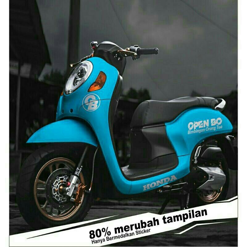 Stiker Scoopy open BO Cutting sticker scoopy open bo 2017-2021