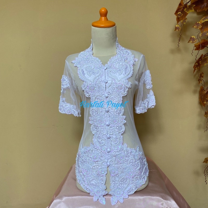 Kebaya Atasan Tangan Pendek Full Payet / Kebaya Pagar Ayu / Kebaya Wisuda Modern / Kebaya Among Tamu