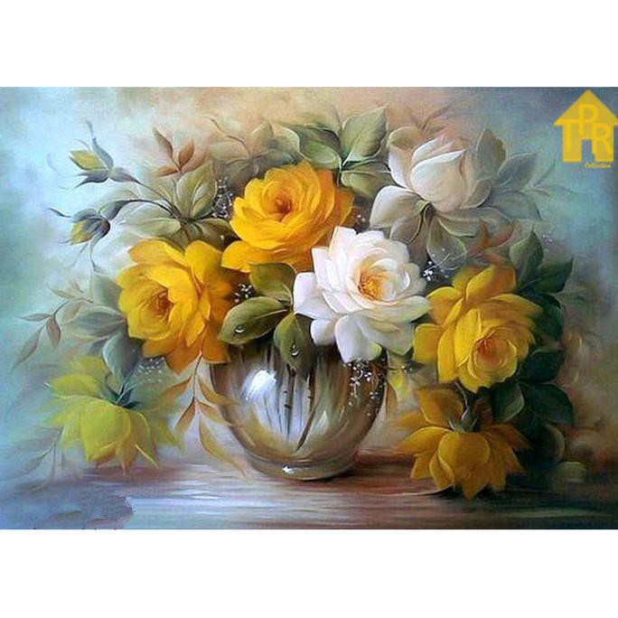 

DIY - Set melukis sendiri / paint by number kit - Flowers 40x50cm. - Flowers OTG6106