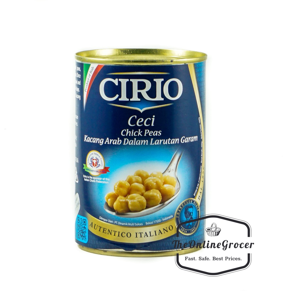 Cirio Ceci Chickpeas/Kacang Arab Dalam Larutan Garam Kaleng 400gr