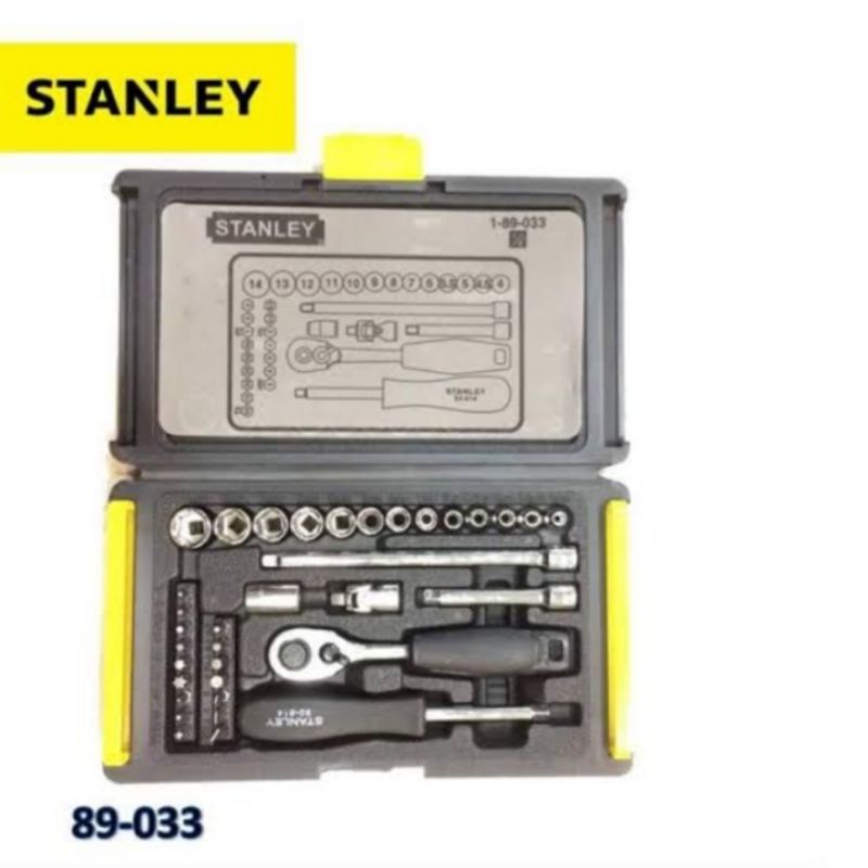 Kunci shock set 6pts Metric Socket Set 89-033-1 Stanley 35pc