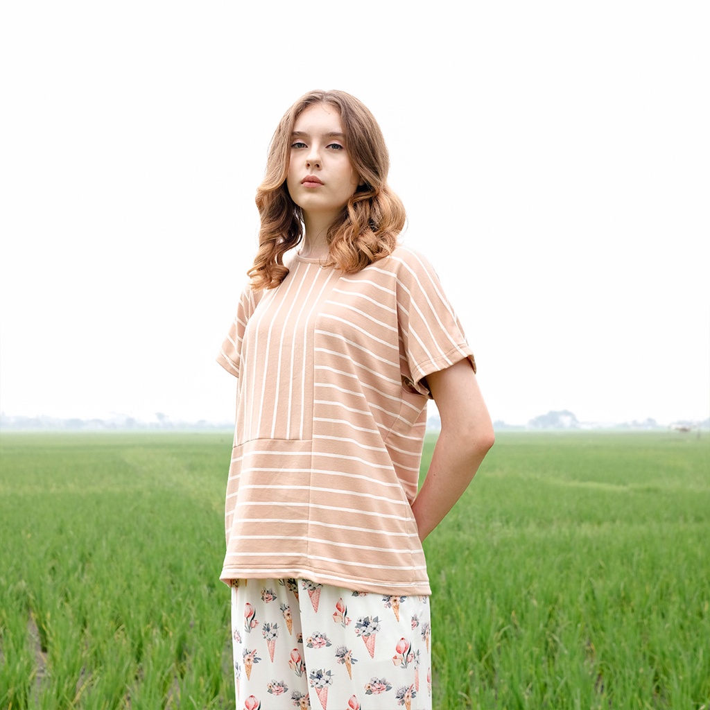 Cielyn - Everly Stripe - Spring Bloom - Piyama Wanita - Dewasa Set