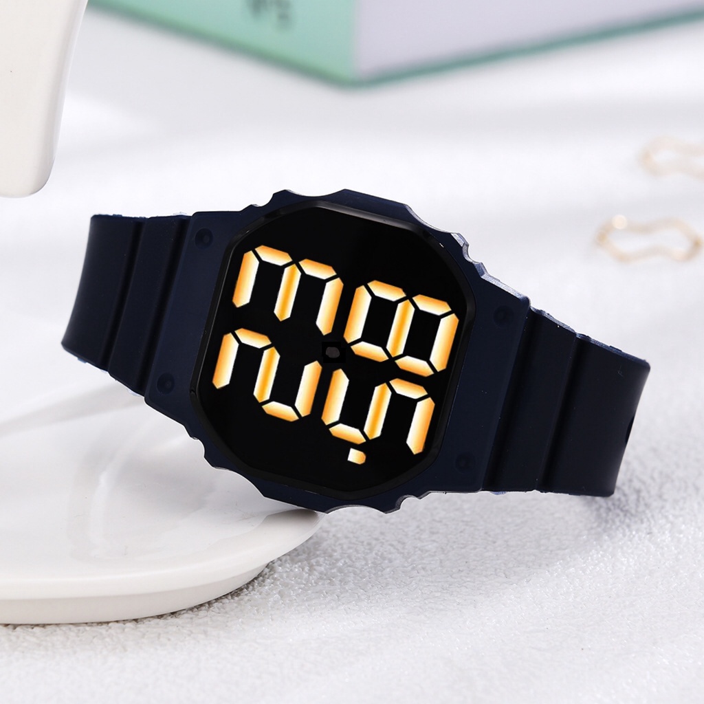 COD✅ Jam tangan Digital wanita pria watch LED rubber fashion jam electronic import   S1168