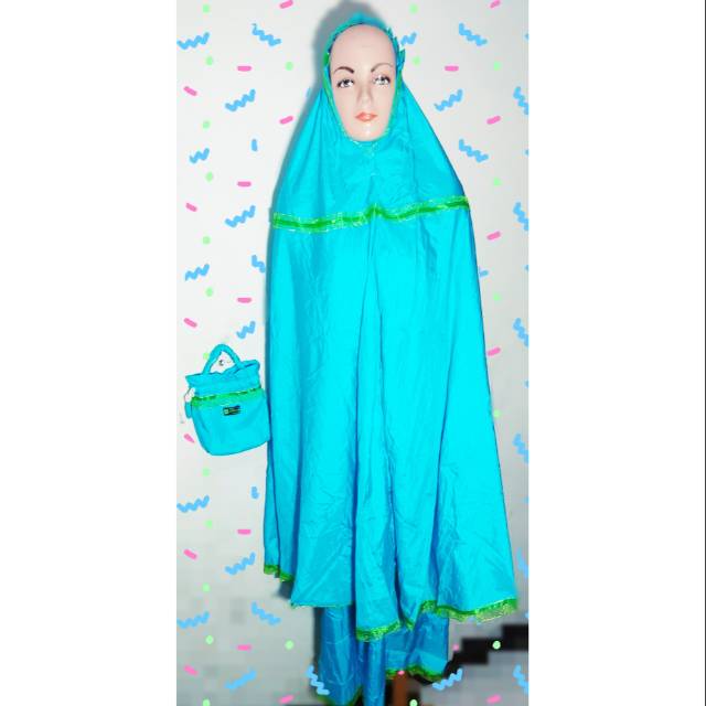 Mukena dewasa bahan parasut lembut