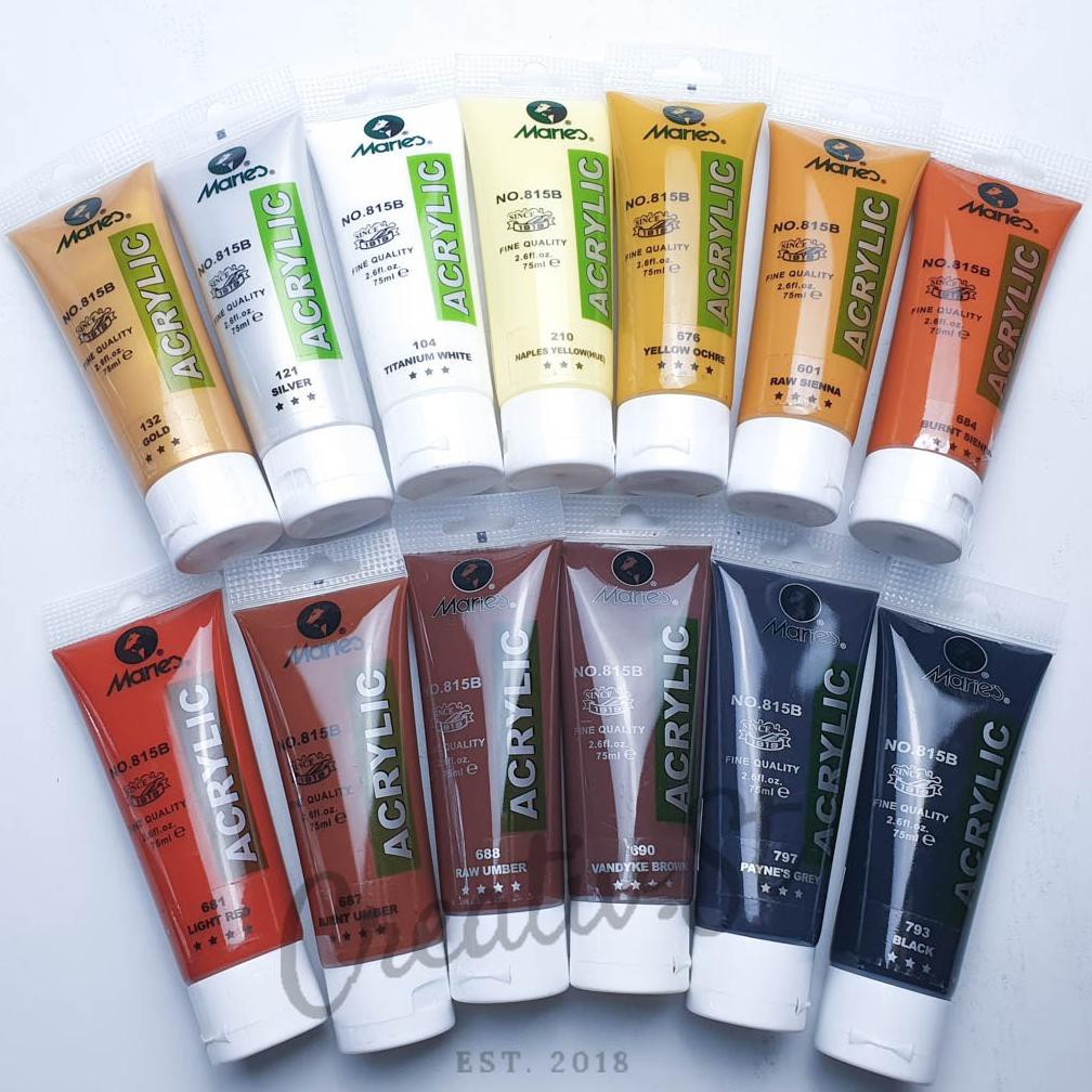 

Acrylic MARIES 75 ml Paint Acrylic Colour Part 2 (KODE Q1314)
