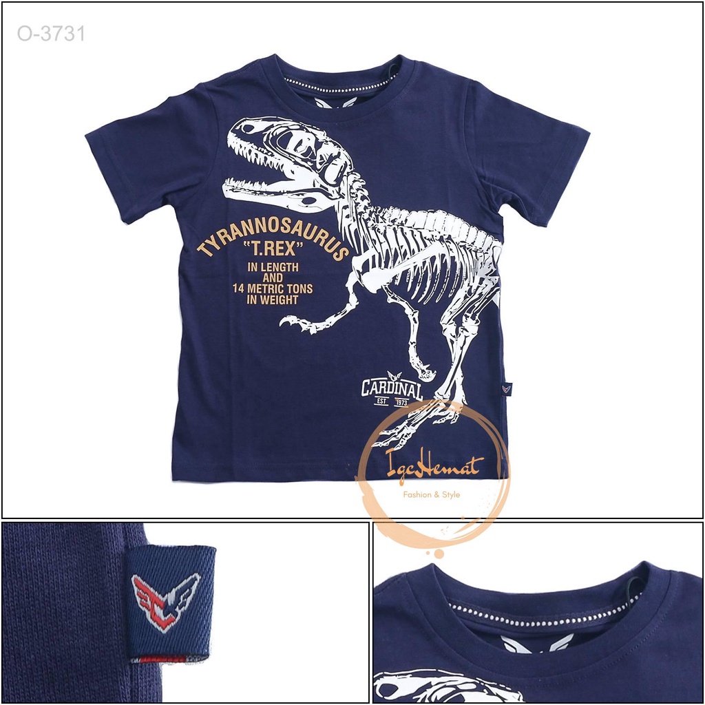 KAOS OBLONG ANAK LAKI LAKI LENGAN PENDEK CARDINAL 10-16[O3731]