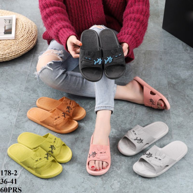 Sandal Cewek Korea Sendal Korean Styile Selop Wanita Sandal Slide Wanita Import Sandal Kokop Perempua