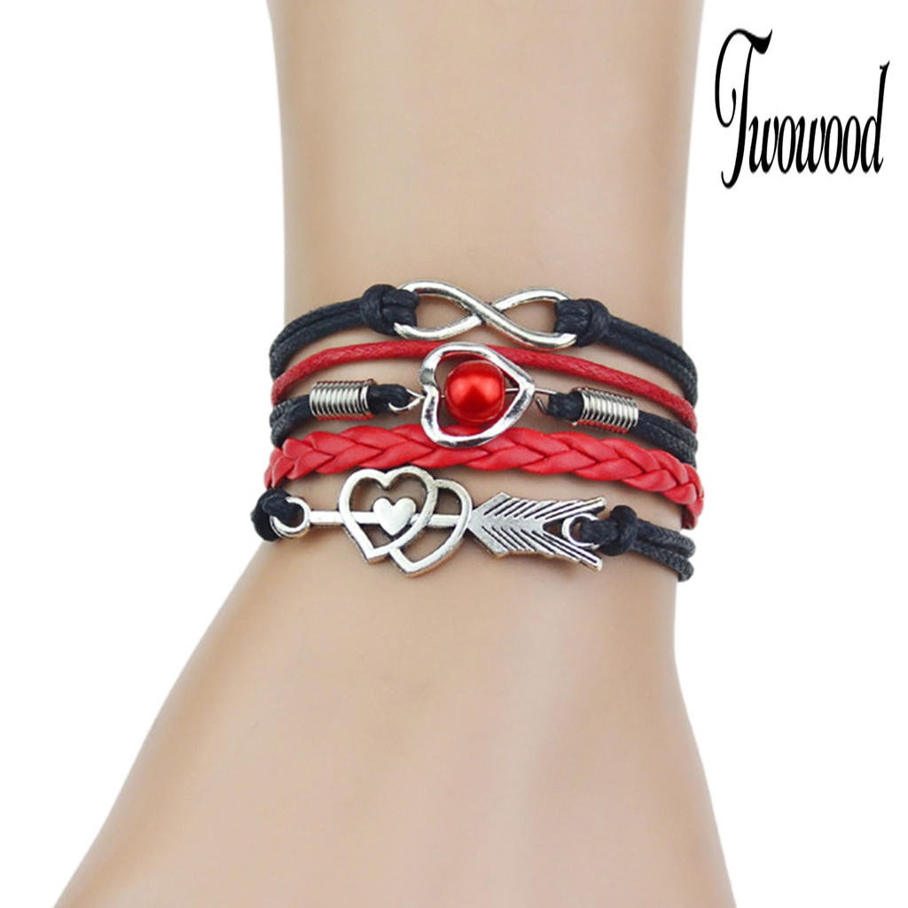 Gelang Multilayer Gaya Vintage Motif Panah Cupid Untuk Club