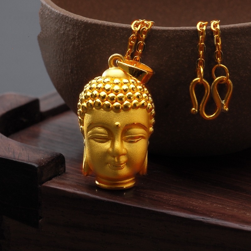 [Ready Stock]Fashion Gold Plated Buddha Pendant Necklace