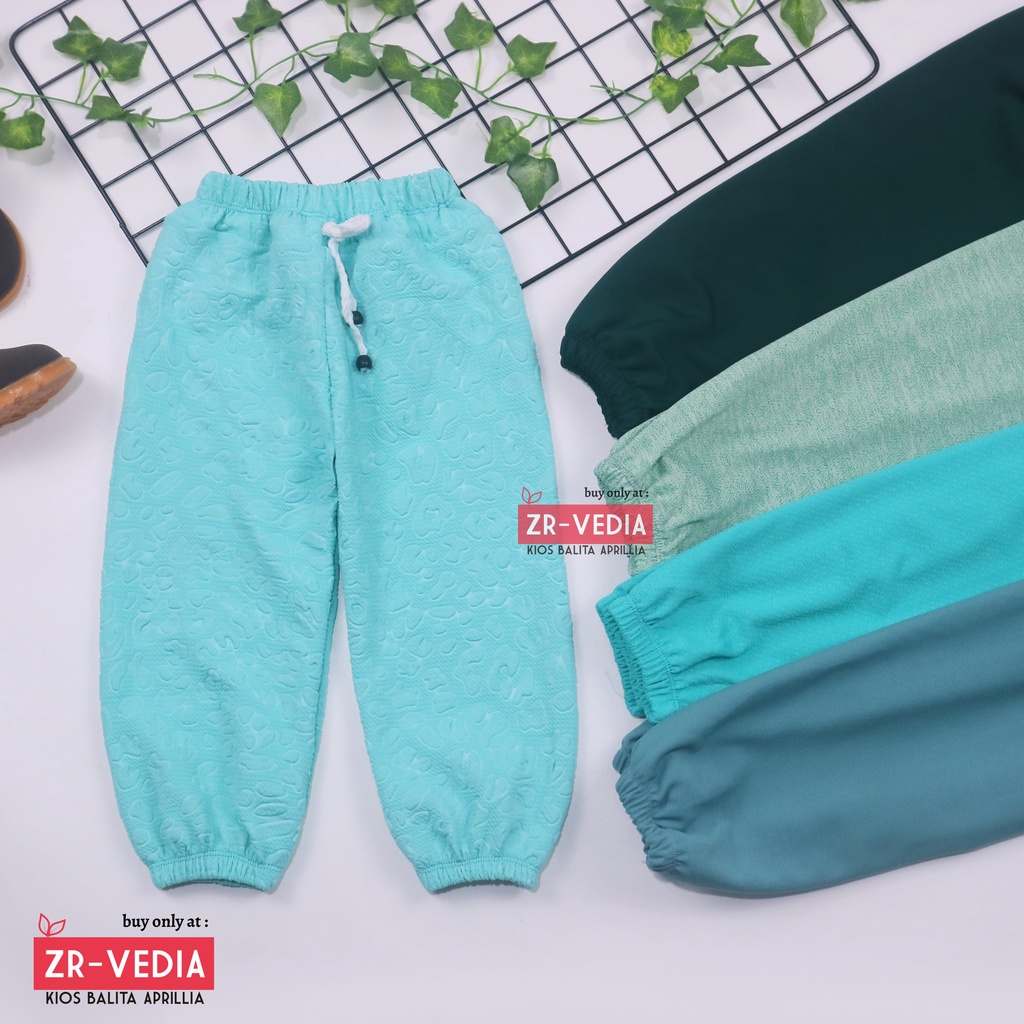 (Anak Perempuan) Jogger Molly Uk 1-12 Tahun / Celana Harian Olahraga Tidur Pants Branded Joger Panjang Anak Laki Laki Perempuan Polos Import Kios Balita Fawa Promo 3.3