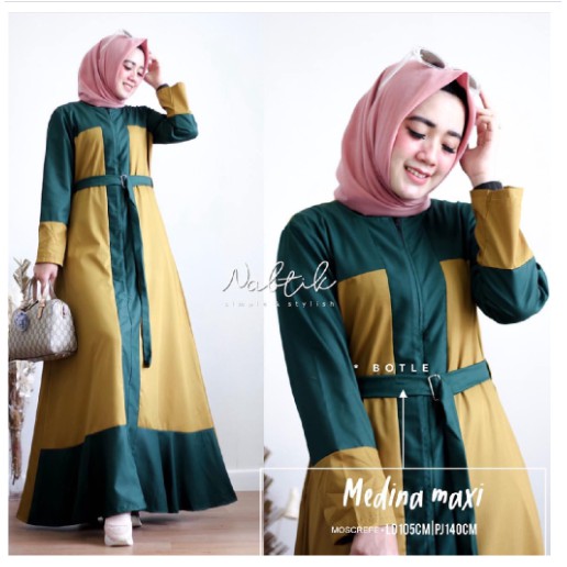 Medina dress GAMIS ORIGINAL BY CANTIQUEEN HIJAB GAMIS REMAJA KEKINIAN MATT ARABIAN CREPE PREMIUM