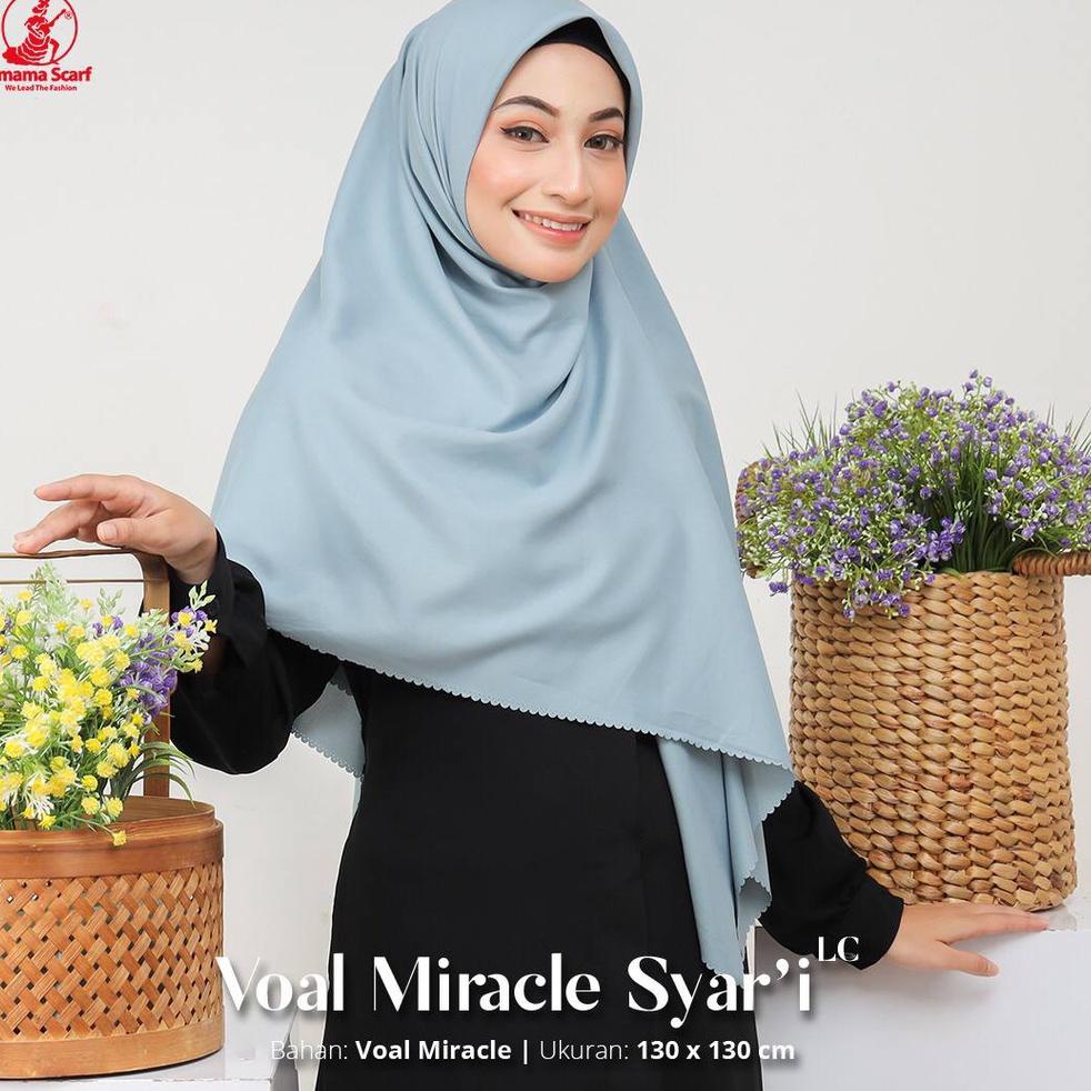 Grosir Hijab Umama Scarf Voal Miracle Syari Murah Jilbab Segi Empat Polos Jumbo Syar’i Segi4 –TRL.27