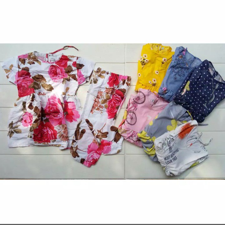 Ecer Setelan dress anak perempuan Tunik 1-10 tahun