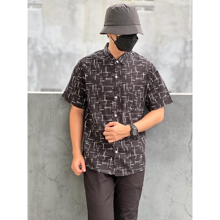 Mokokomo Kemeja Pria K57 Kemeja Lengan Pendek Kemeja casual