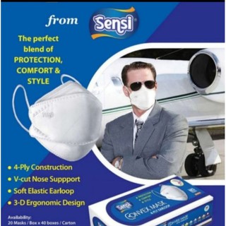 MASKER SENSI CONVEX 4PLY ISI 20 SENSI CONVEX MASK 4 PLY 