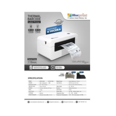 Printer thermal barcode label Blueprint bluetooth wired usb b 2.0 203dpi 110mm bp td-110d td110d