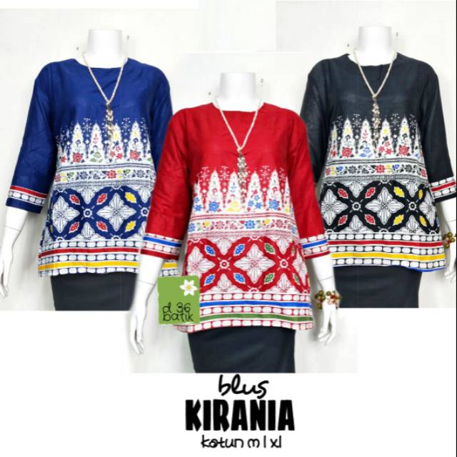 BLUS KIRANIA ATASAN BATIK MURAH SERAGAM KERJA KEKINIAN