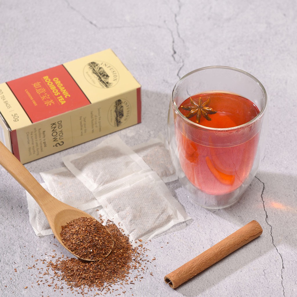 

Infusion Organic Rooibos Tea - Caffeine Free 50g (20 tea bags, 2.5g pillow pack) - From South Africa