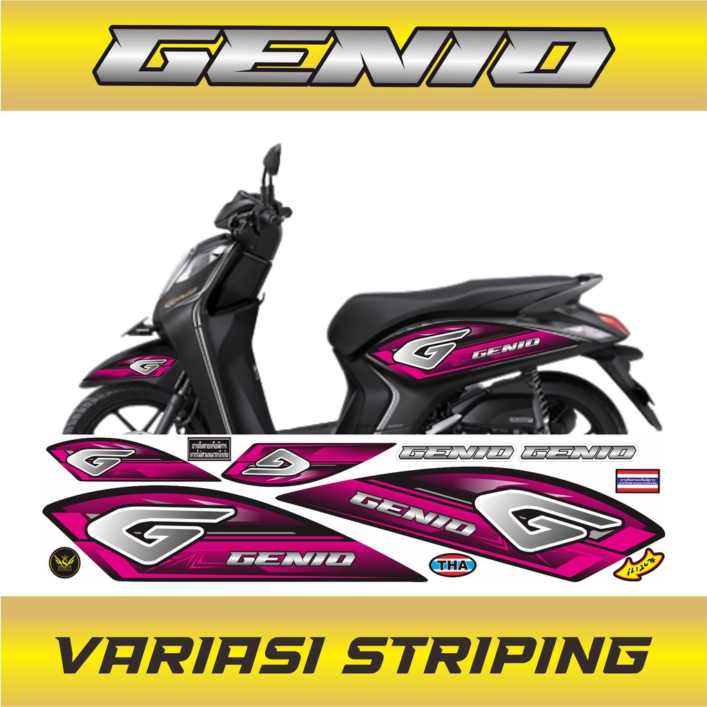 STRIPING MOTOR HONDA GENIO STRIPING VARIASI STICKER MOTOR HONDA GENIO 2019 03